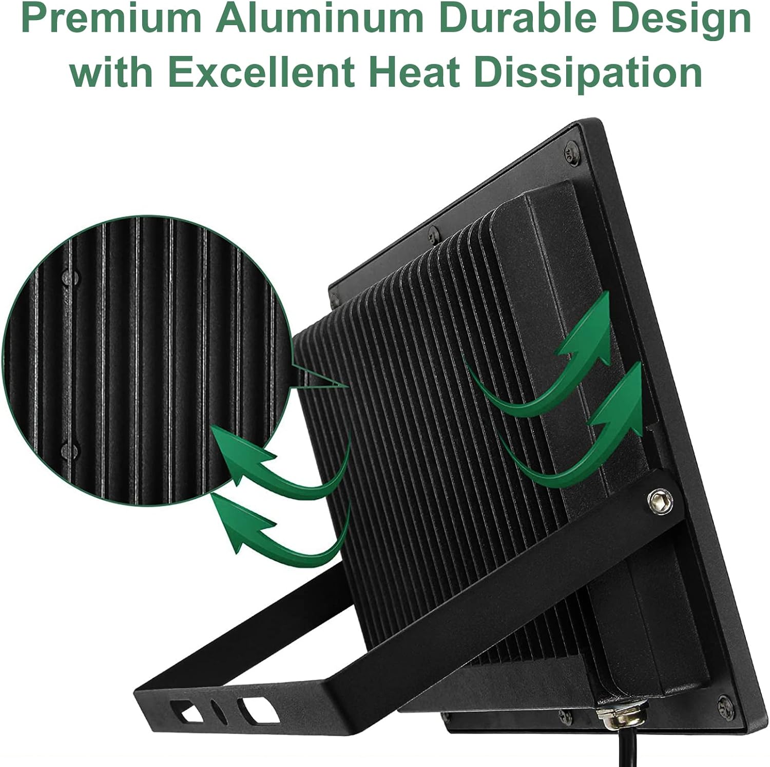 GLORIOUS-LITE LED Flood Lights Outdoor, 100W 10000LM Outside LED Work Light with Plug, 6000K Daylight White, IP66 Waterproof Portable Spot Security Lights for Garage, Yard, Garden, Playground(2 Pack)