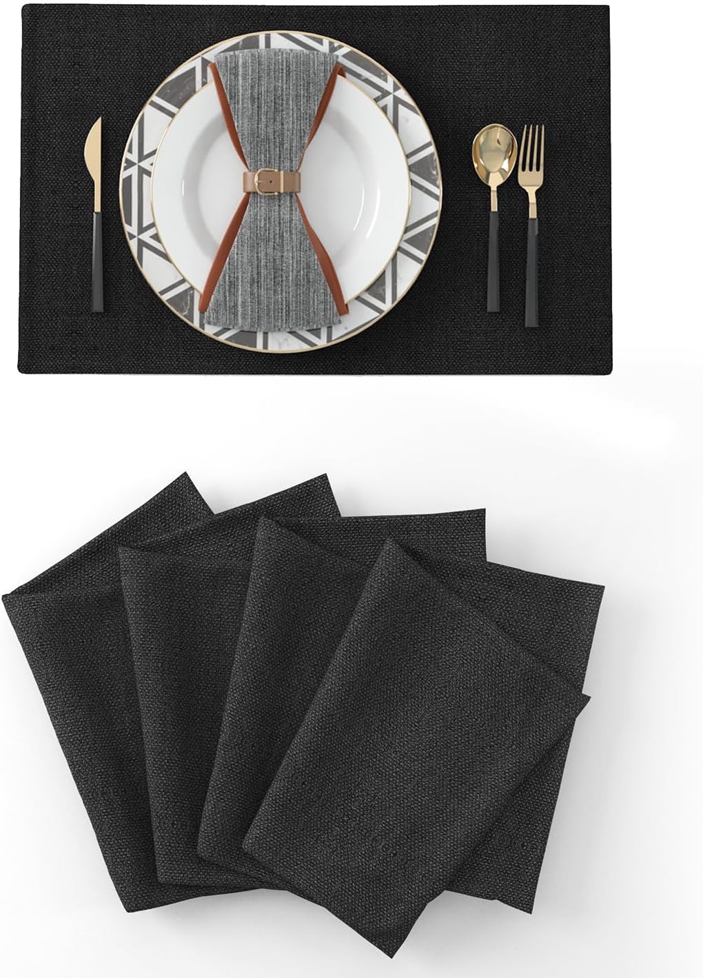 Set of 4 Rectangular Handmade Placemats Heat Resistant