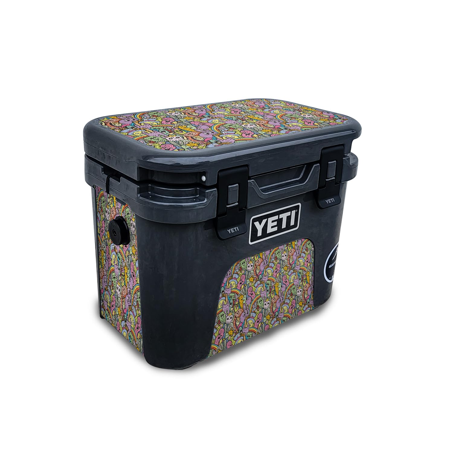 Carbon Fiber Skin Compatible with Yeti Roadie 15 Hard Cooler - Rainbow Goofs - Premium 3M Vinyl Protective Wrap Decal Cover - Easy to Apply | Crafted in The USA by MightySkins