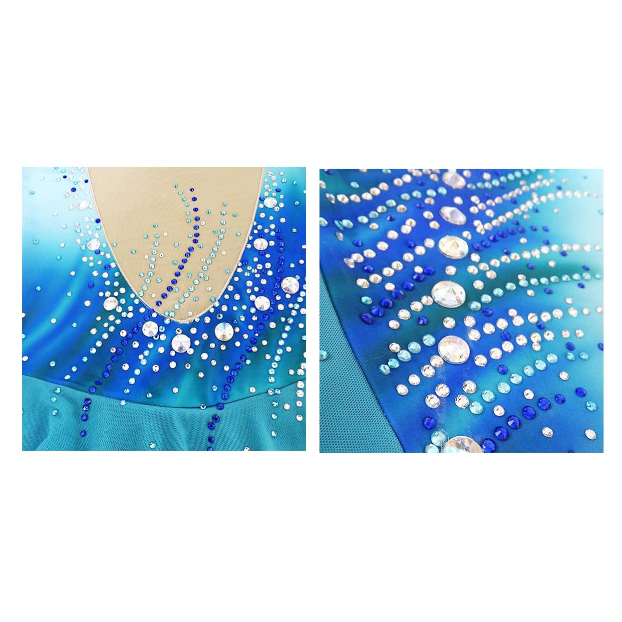 Vestito da Pattinaggio Artistico per Bambine Gonna da Pattinaggio su Ghiaccio Professionale Abiti da Pattinaggio A Rotelle Body da Ginnastica Artistica Alta Elasticità