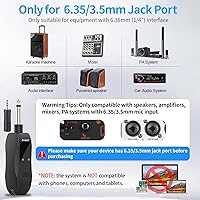 Vista 5 de Aveek Wireless Microphone for Karaoke, Professional Handheld Microphone for Singing with Rechargeable Receiver, Cordless Karaoke Mic for Speaker, Pa