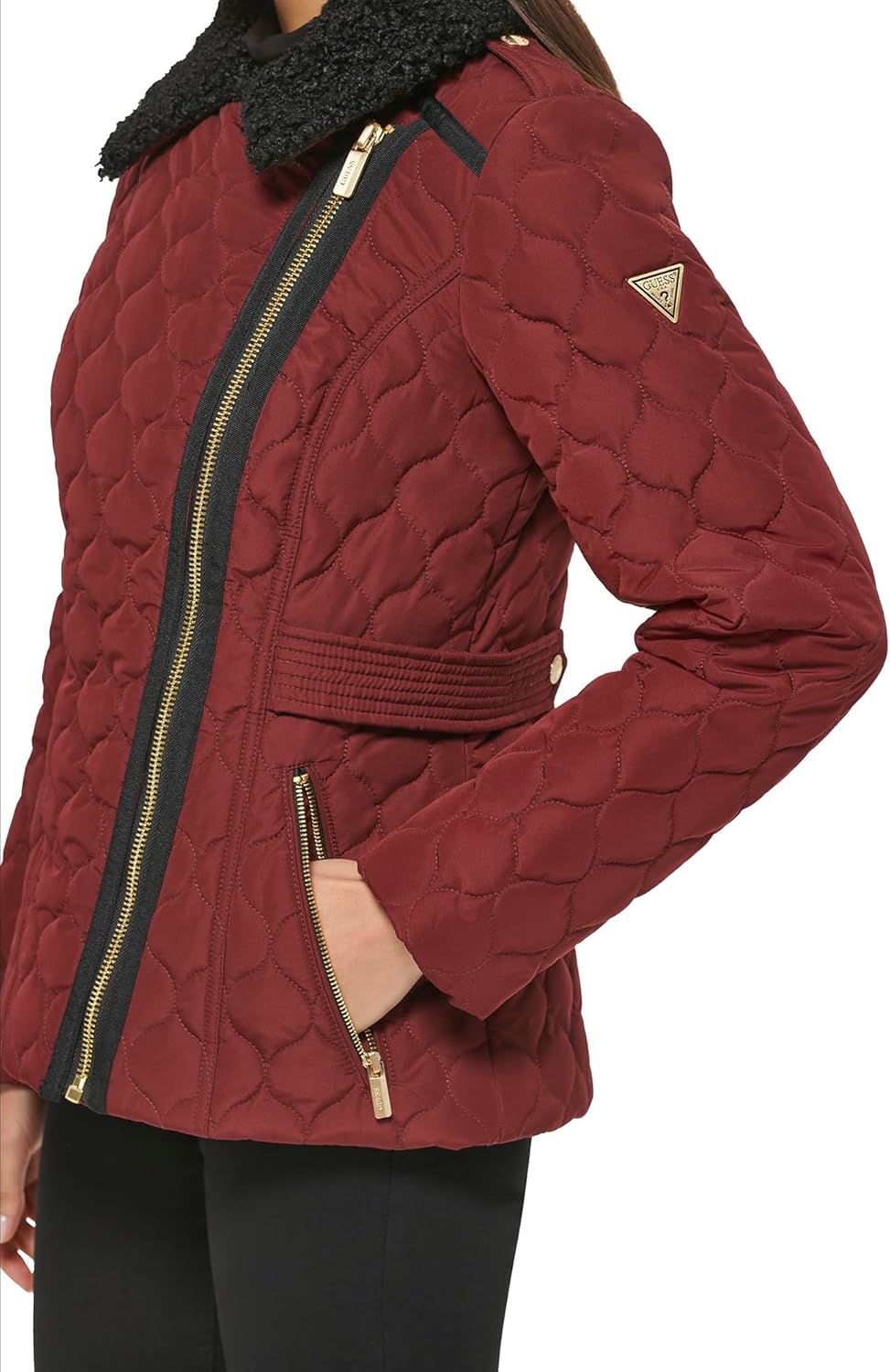 GUESS Womens Guess Women's Quilt Short Light-weight Jacket