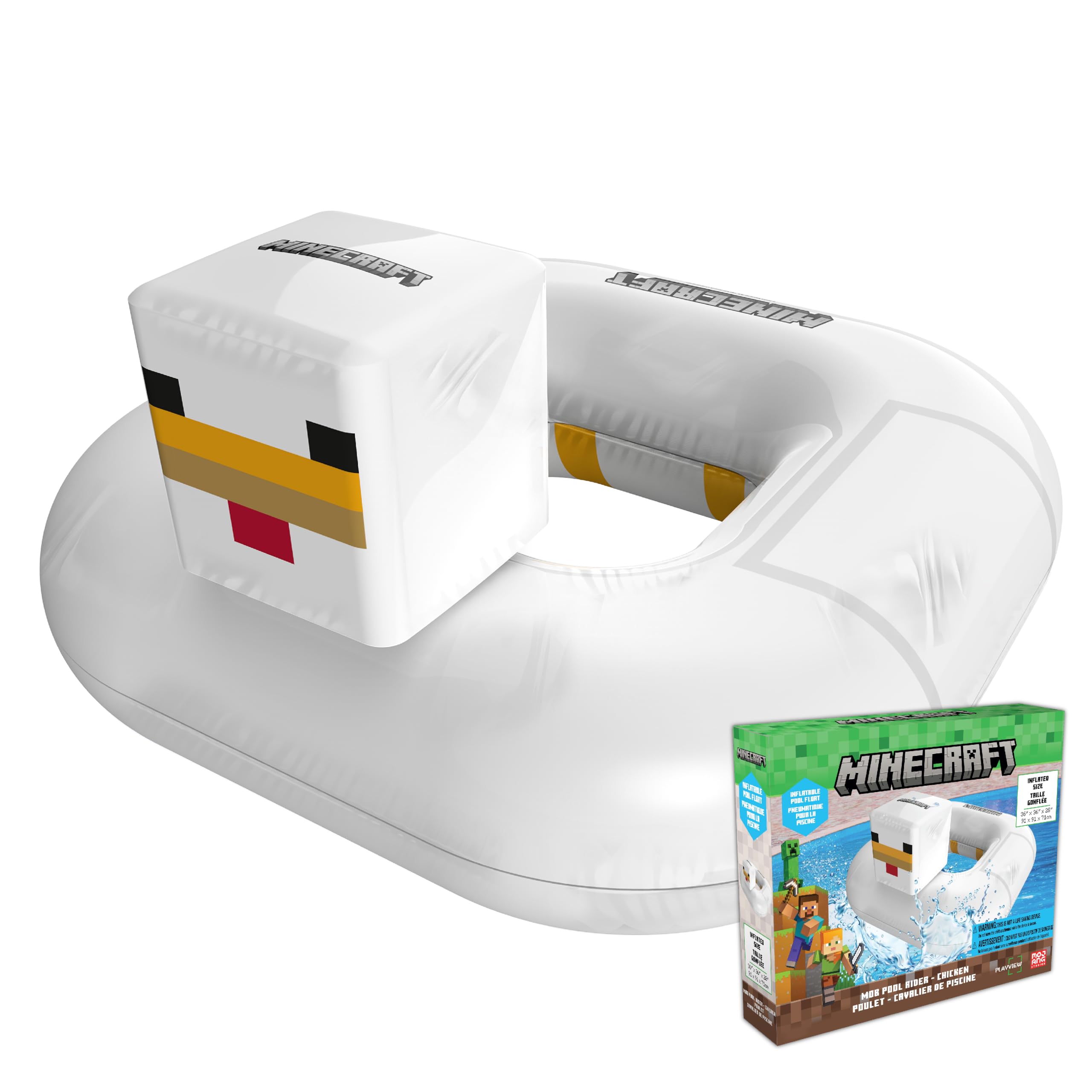 Minecraft Flotteur gonflable avec valve de pincement, 91,4 cm