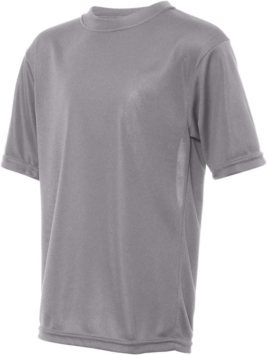 Augusta Sportswear Kids' Wicking Tee Shirt Large Silver