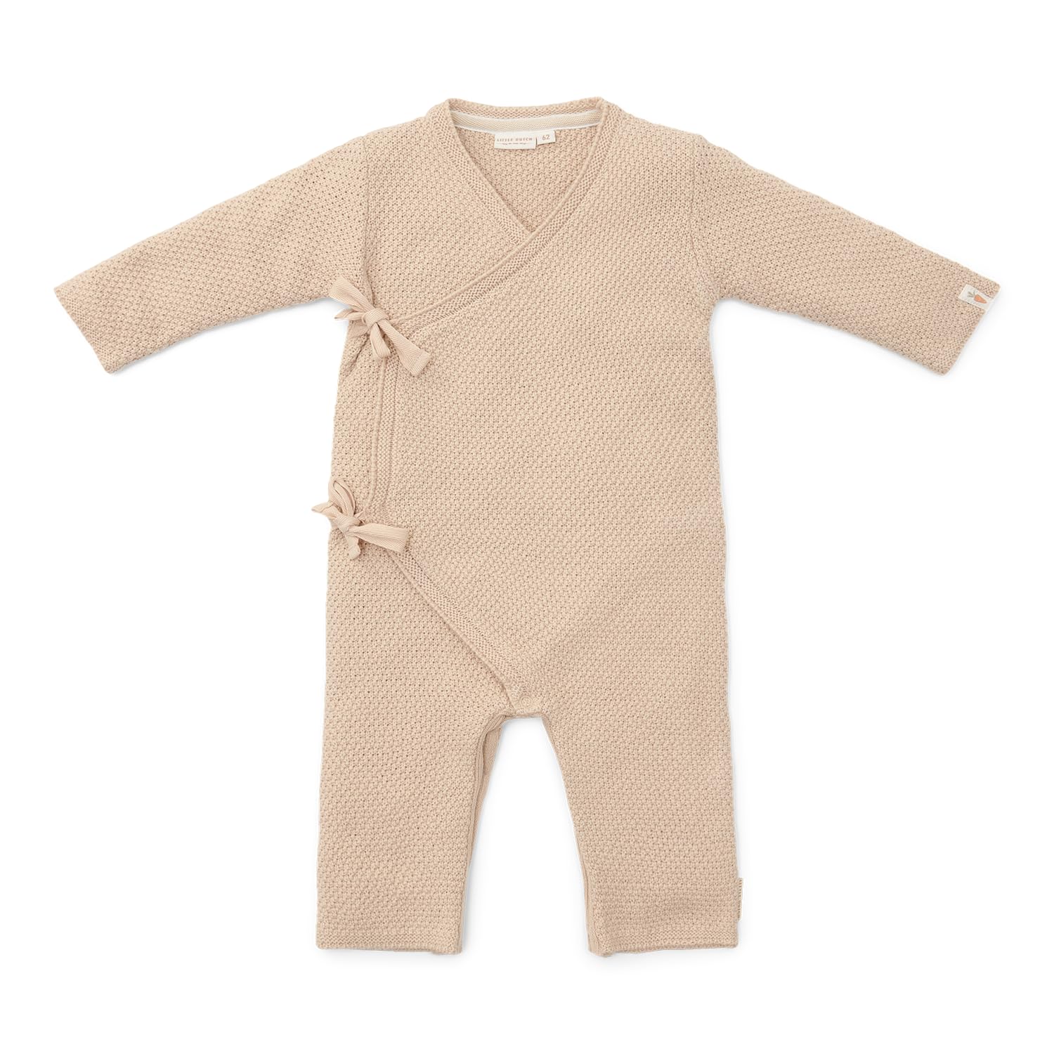 Little Dutch CL24224013 Strampler/Wickelstrampler langarm Strick - Newborn Naturals sand (Gr. 50)