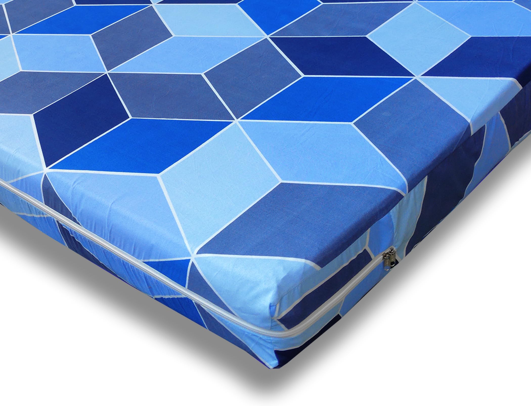 WELLFIT Cotton Mattress Cover/Protector for Single Size Bed with Zip/Chain/3×6 ft / 36×72×6 inch