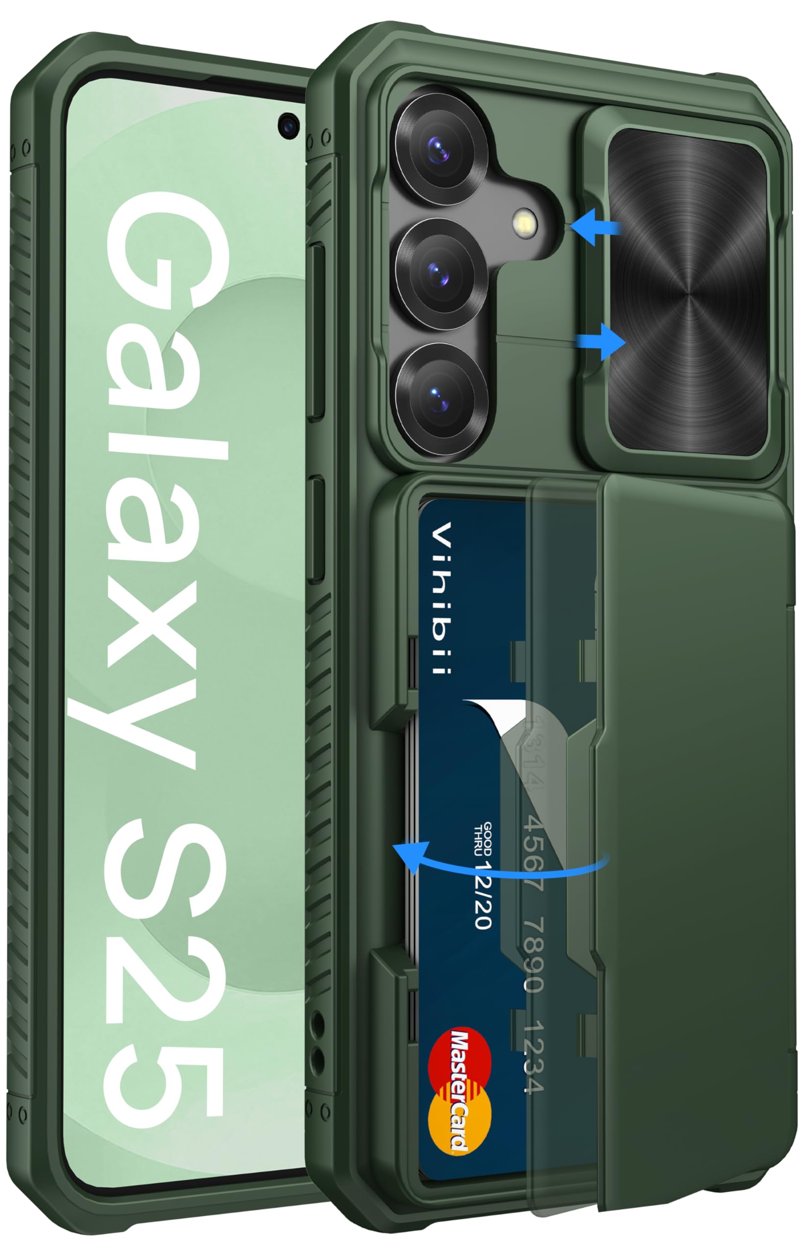 Amazon.co.jp: Vihibii Galaxy S25 用ケース 背面 カード収納(3-5枚