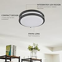 Vista 6 de hykolity Lámpara de techo LED regulable de 16 pulgadas, bronce aceitado, 36 W, 2200 lm, 2.7/3/3.5/4K/5K ajustable, ángulo de luz de 120°, CRI90