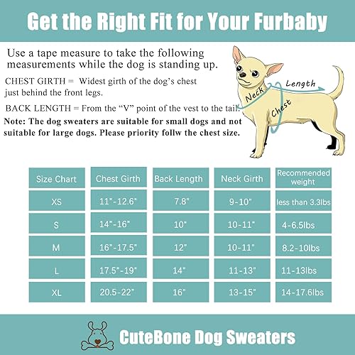 Miniatura 6 de CuteBone Suéter de calavera para perros medianos, ropa de invierno para mascotas, suéter de punto cálido con agujero para arnés