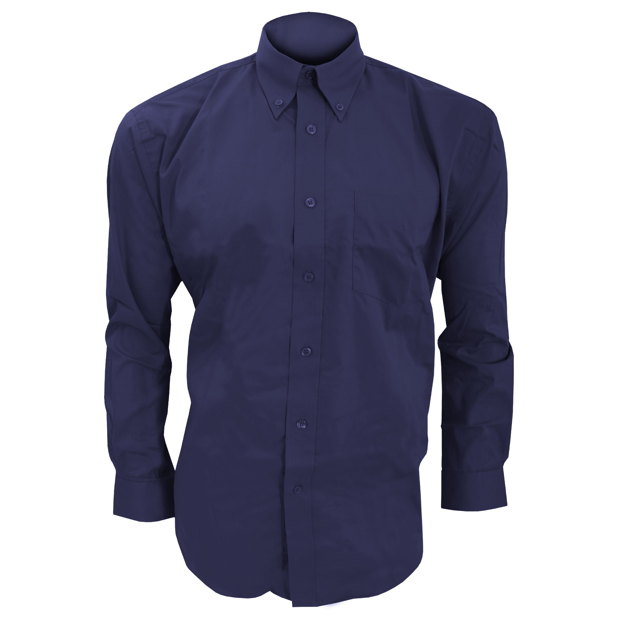 Kustom Kit Men's Corporate Oxford Shirt with Button-Down Collar, Midnight Navy, 17.5inch