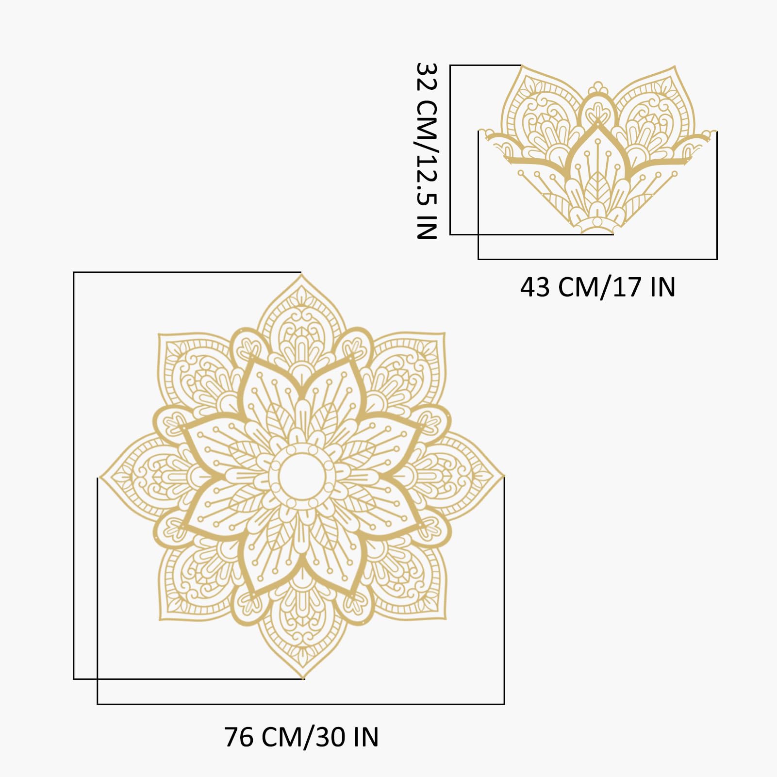 Resama Large Metal Round Mandala Wall Decor - Image 3