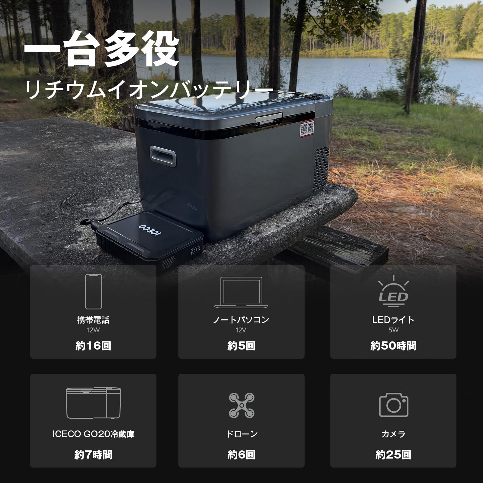 ICECO GO20G ポータブル冷蔵庫 20L 車載 Amazon.co.jp: バッテリー付き ICECO GO20G 車載冷蔵庫 20L -18
