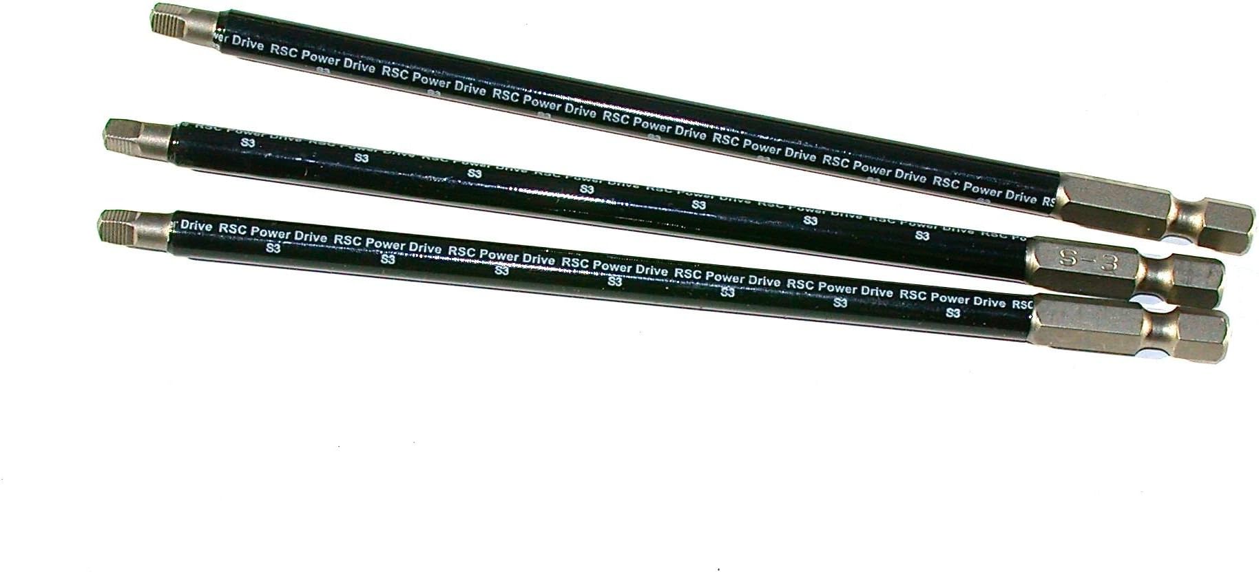 Driver Bits #3 Square (6" Robertson style) 3 Pack