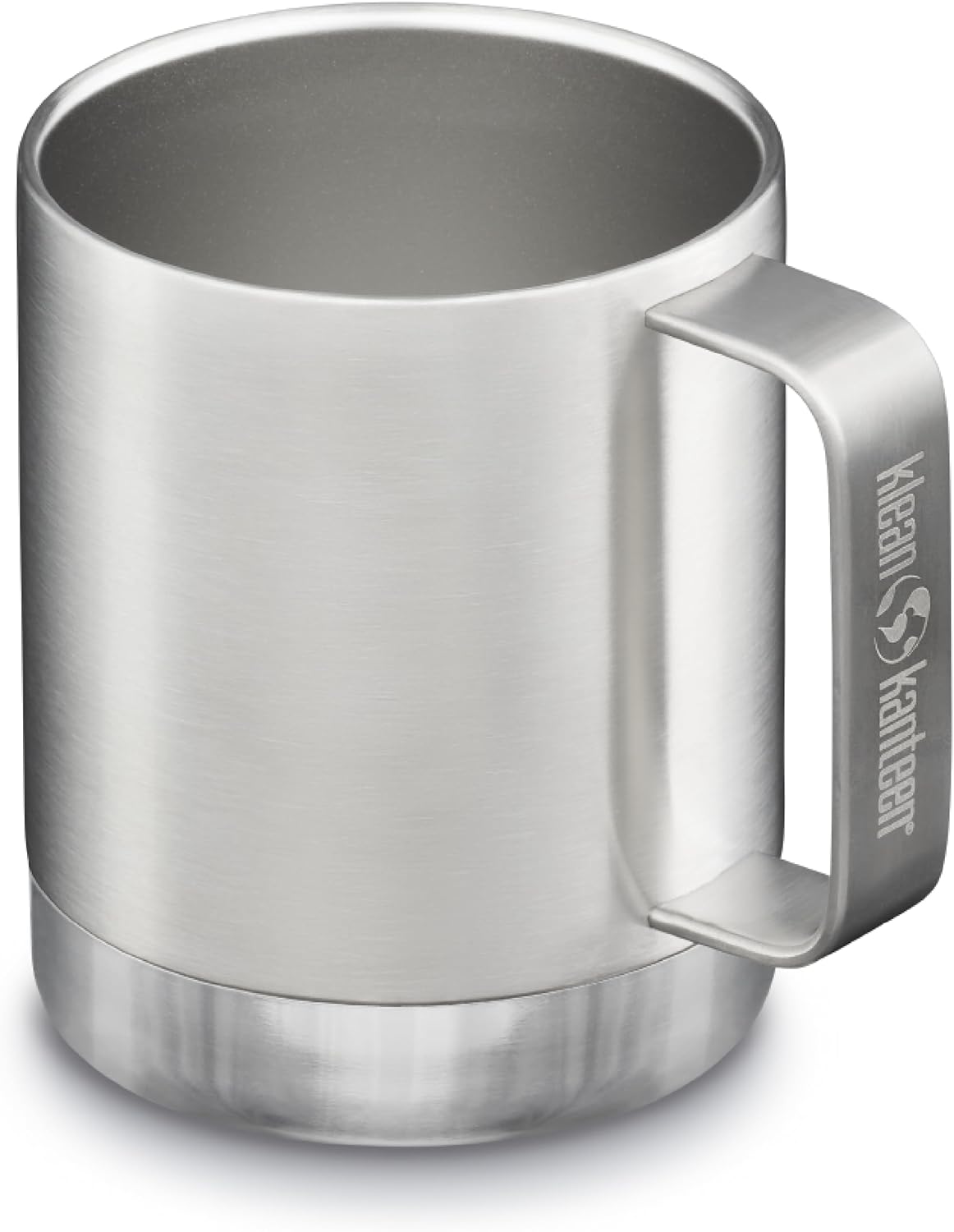 Klean Kanteen Camp Mug - Insulated Travel Mug Made from Stainless Steel - Dishwasher-Safe Coffee Mug - BPA-Free - Brushed Stainless, 12 oz