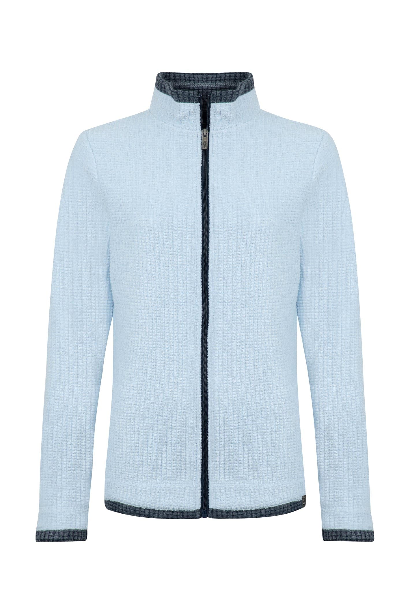 Weird Fish Women's Ariana Full Zip Grid Fleece Jumper in Light Blue | Size: 10