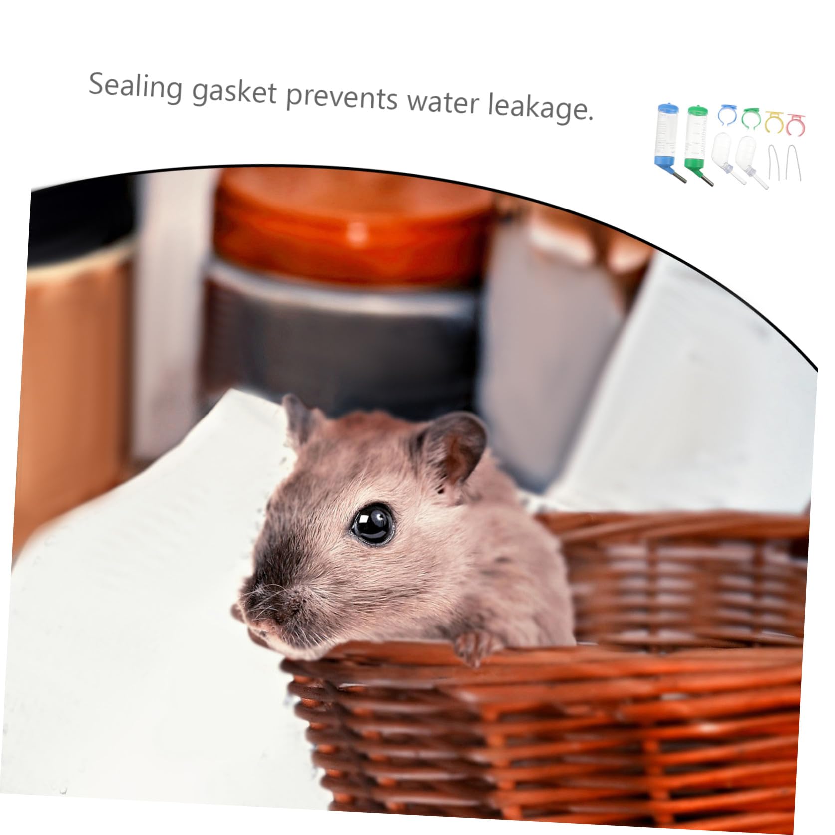 VANZACK 8piezas Botella De Agua para Pequeños Animales Rodillo De Inoxidable para Hámster Conejo Cobaya y Otros Roedores Diseño Anti-Fugas y Fácil De Usar Capacidad para Jaulas