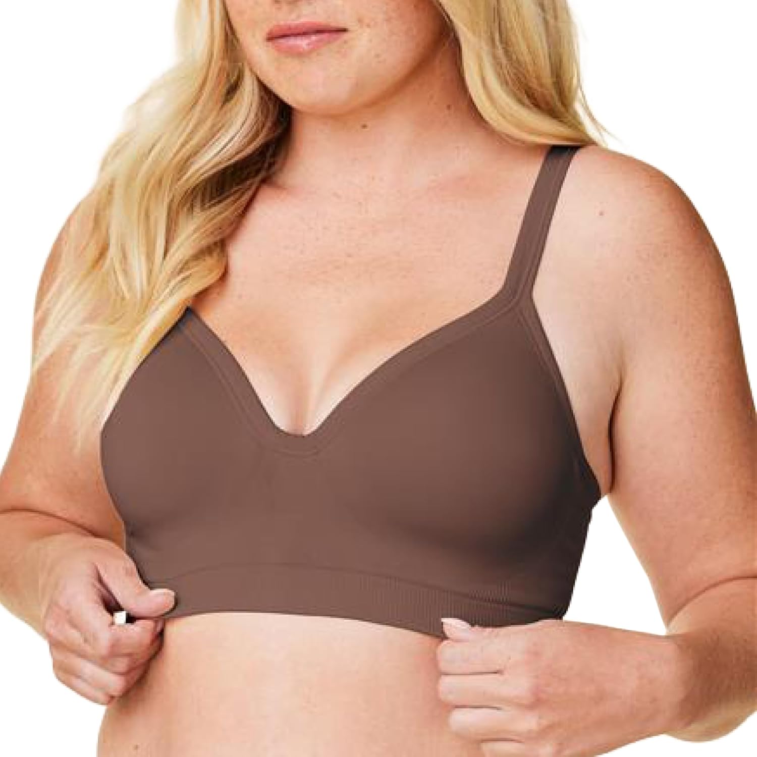 Bravado Designs Muse Seamless and Wireless Padded Everyday Bra | Deep V-Neckline | A to F Cups