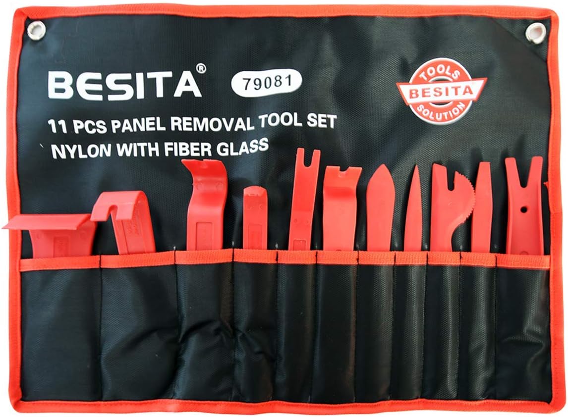 11 Pcs Auto Trim Tool Set with Fastener Removers Strong Nylon Door Panel Tool for Car Dash Radio Audio Installer Interior Pry Tool