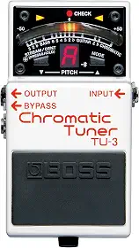 BOSS Afinador de piso cromático TU-3 para guitarra e baixo | Desempenho padrão da indústria | Corpo resistente ao tanque BOSS Stompbox | Medidor de LED de 21 segmentos | Precisão de +/- um centavo |