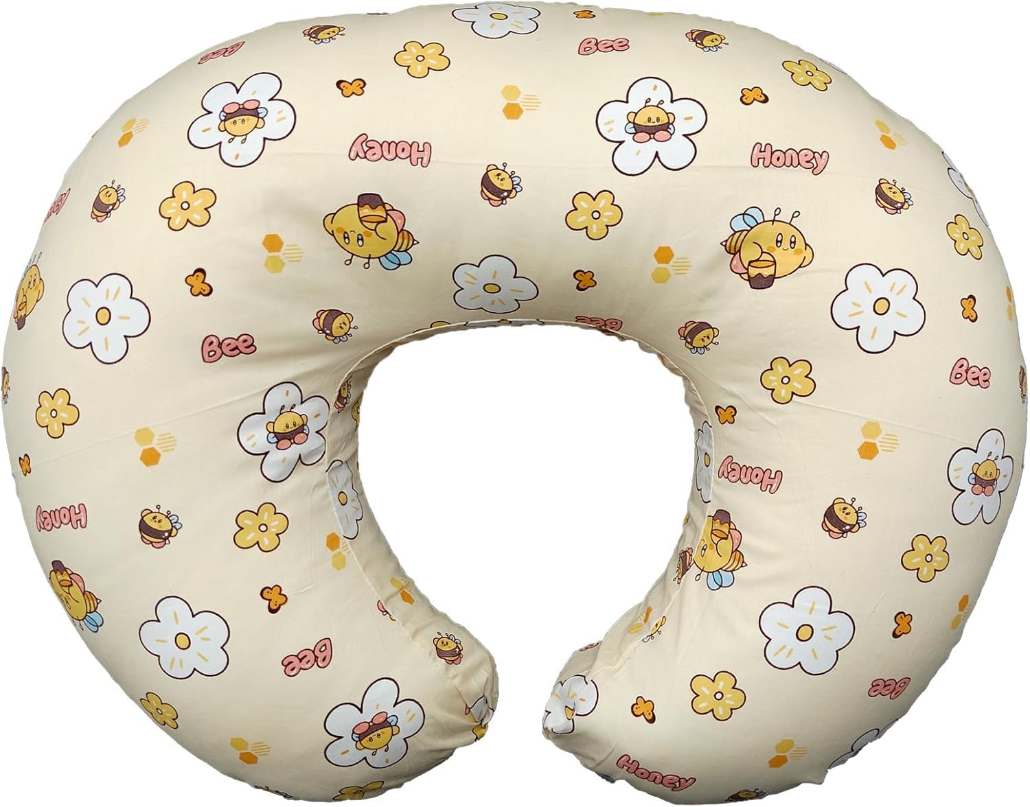 Baby Feeding Pillow for New Born Baby, Breastfeeding & Nursing Pillow with Removable Cover, Infant Support Cushion for 0–24 Months, Tummy Time Pillow | Cottage Care (Honey Bee)-image-2