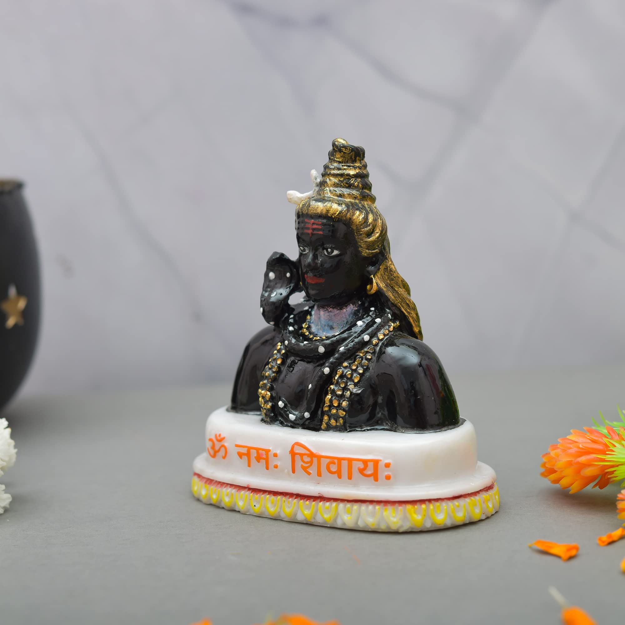 Archna Handicraft Polyresin Lord Shiva Murti for Pooja Room Murti Figurines Idol Mahadev Sculpture (4 x 3.5 Inches) - Image 2 thumbnail