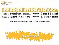 Vista 9 de Brain Tree - Rompecabezas de 1000 piezas para adultos con 4 bandejas de clasificación de rompecabezas cada pieza es única con tecnología de gotas