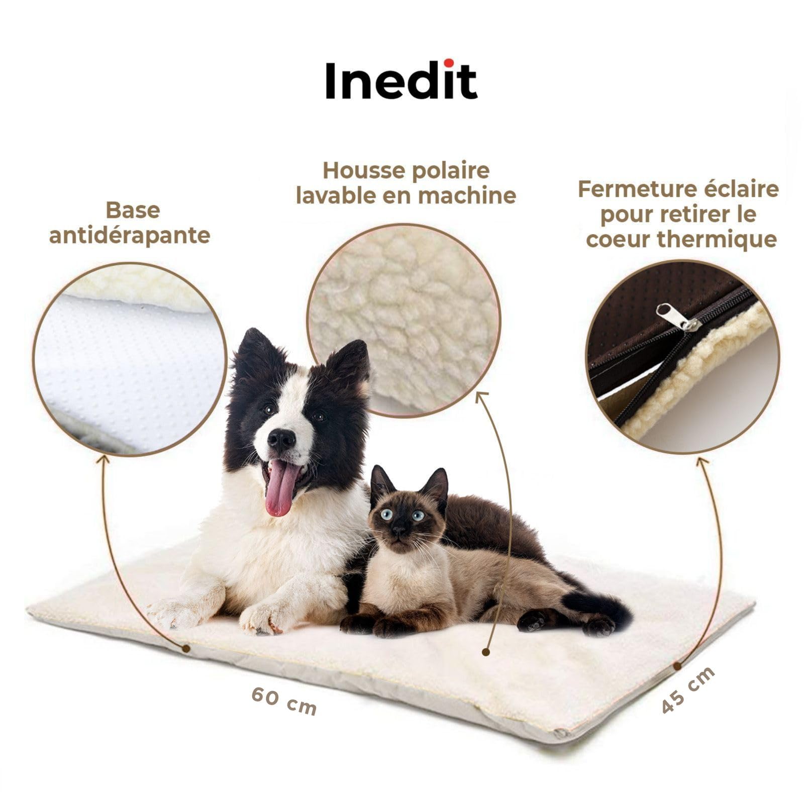 Luvore Coussin Chauffant Chat & Chiens, Couverture Chat