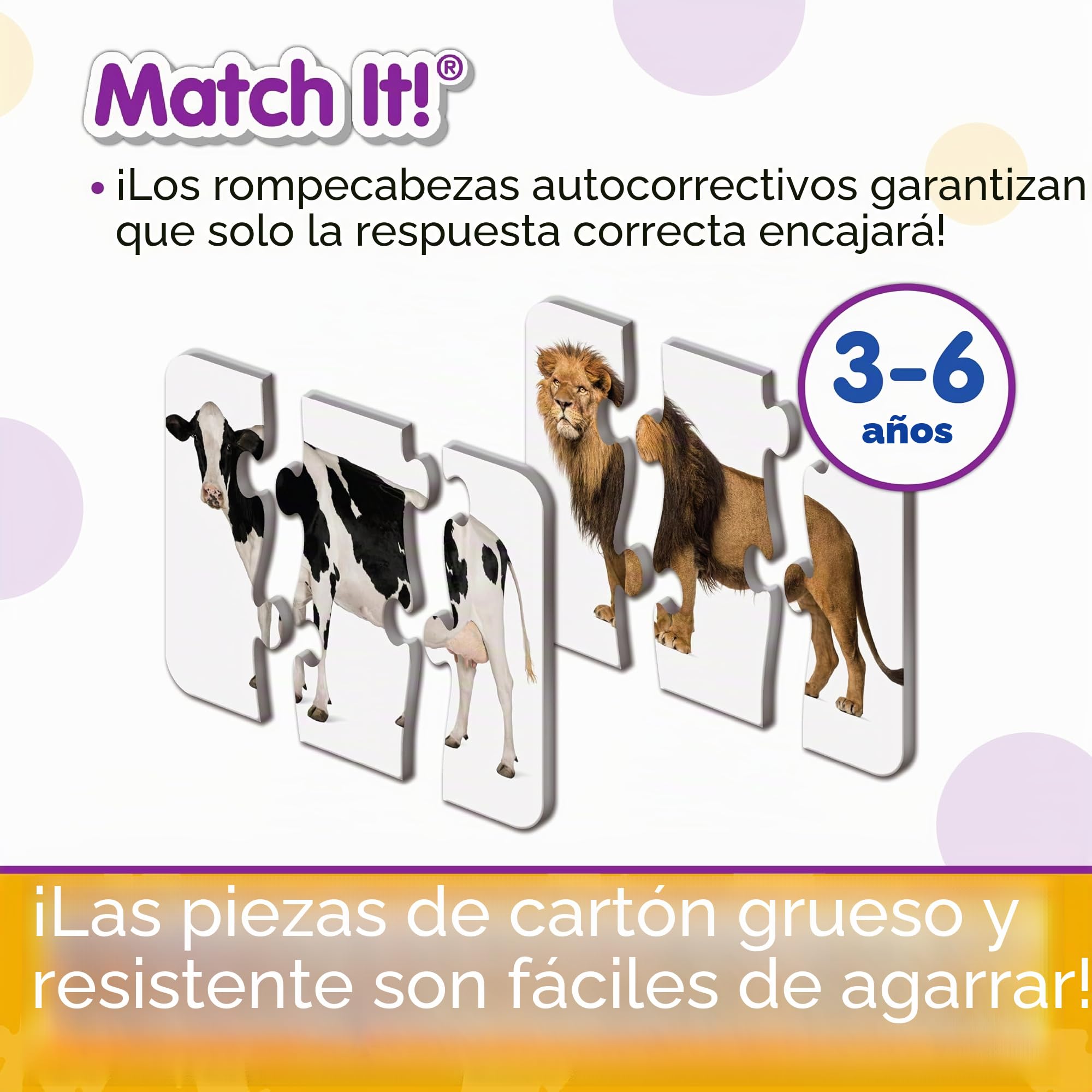 The Learning Journey Match It - Juego de rompecabezas de cabeza a cola para niños - Ayuda al desarrollo interactivo del niño, resolución de problemas y habilidades sociales - 20 juegos de rompecabezas