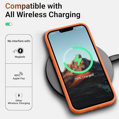 Miniatura 7 de AOTESIER Funda compatible con iPhone 12 y iPhone 12 Pro de 6.1 pulgadas, sedoso al tacto, goma de silicona líquida suave de alta calidad,