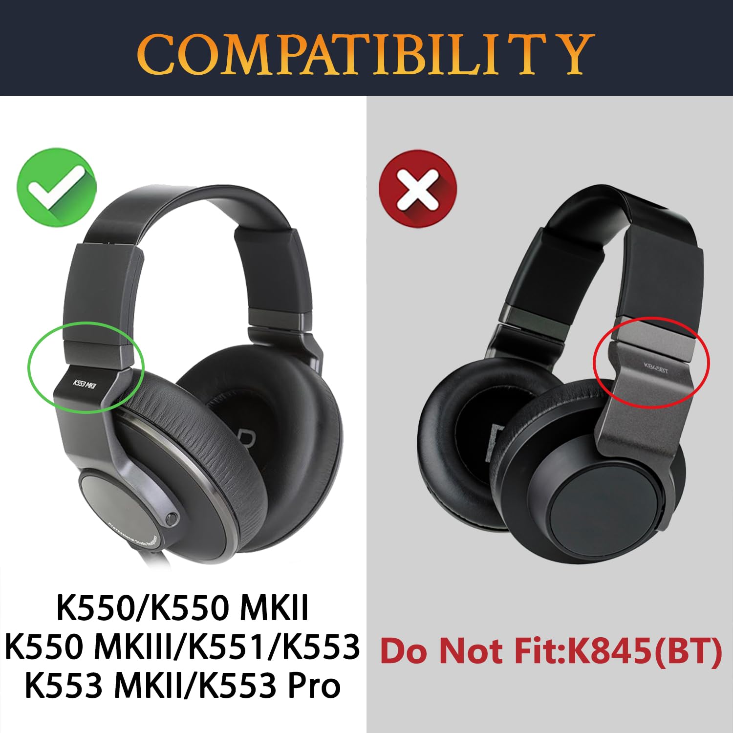 Amazon.com: SOULWIT Headband for AKG K550/K551/K553 MKII MK2 MKIII