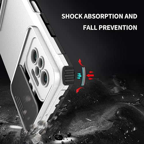 Miniatura 9 de Funda para cámara de lente deslizante para Xiaomi Redmi Note 10 Pro con soporte integrado, resistente a prueba de golpes y cuerpo completo