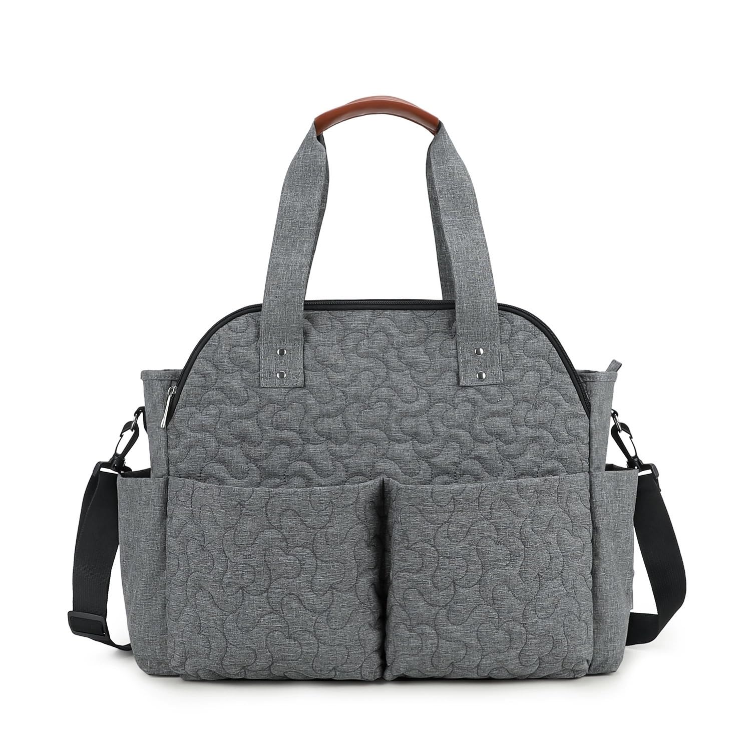 MEYTEILAY Diaper Bag Tote Large Multi-Function Baby Changing Bag for Mom Travel Nappy Bag for Women (Gray)