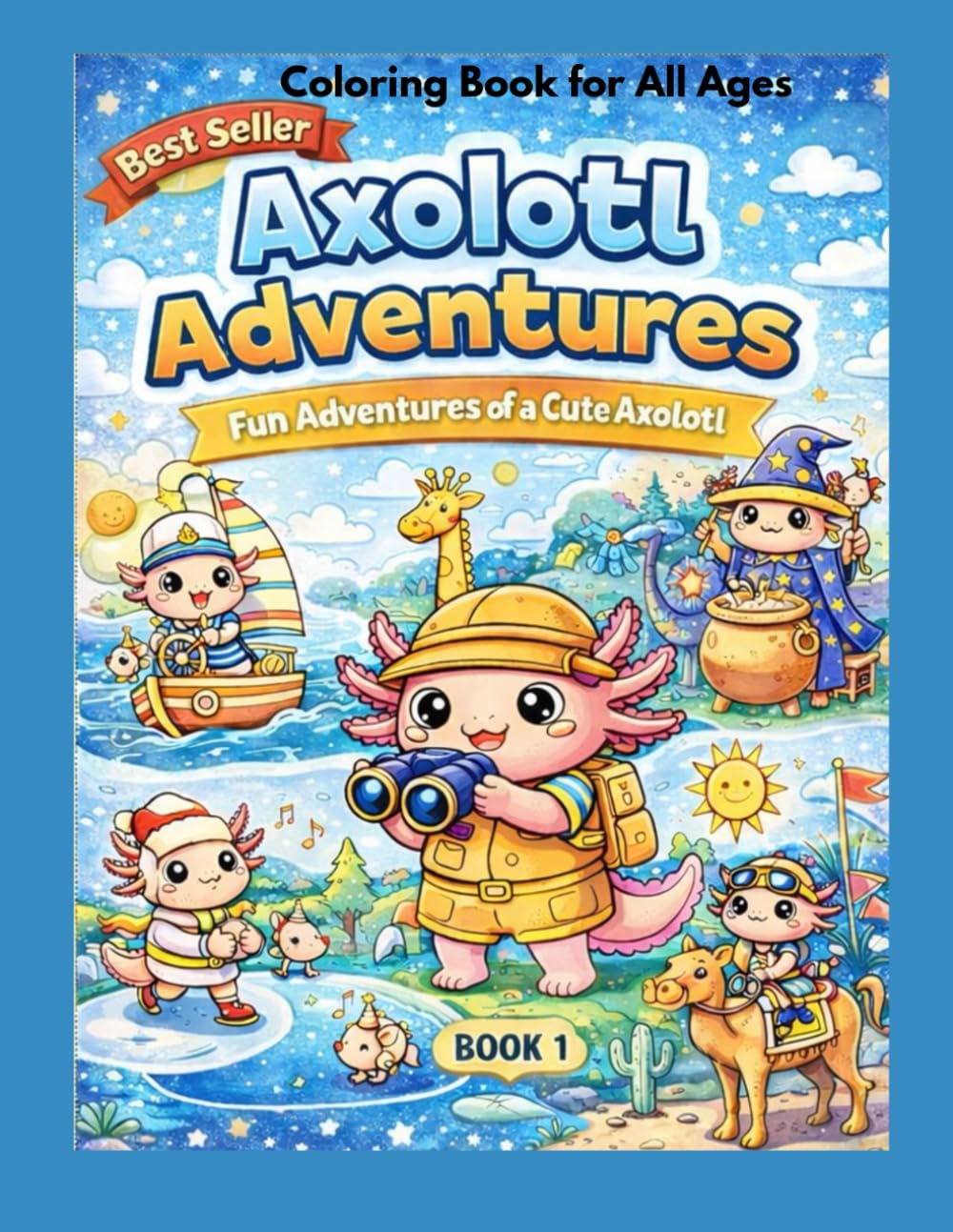 Axolotl Adventures: A Super Cute Coloring Book of Fun, Fantasy & Imagination