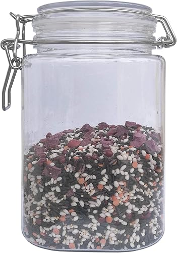 Miniatura 3 de FixtureDisplays Cierre de alambre PET Jar 27.1 fl oz Spice Jar Seal Pintura Aceite Almacenamiento Tarro Contenedor Cerradura 18615-800ML-NPF