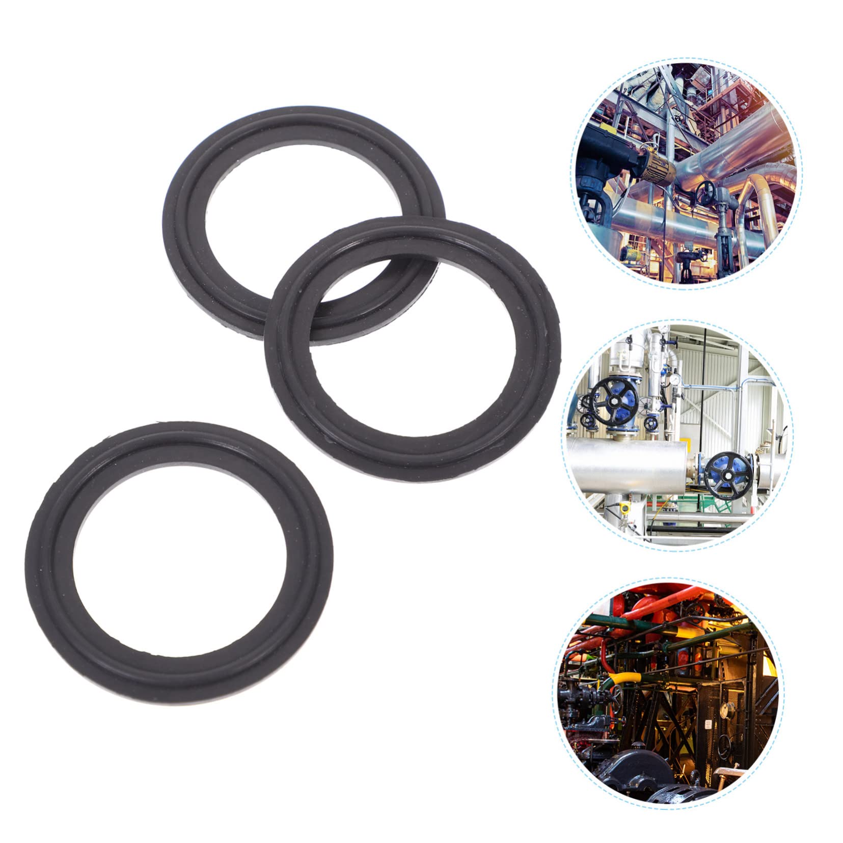 Anneome 25pezzi Guarnizioni Clamp Inossidabile Per Fittings Sanitari Guarnizioni Resistente Caldo e Freddo Per Applicazioni e Industriali