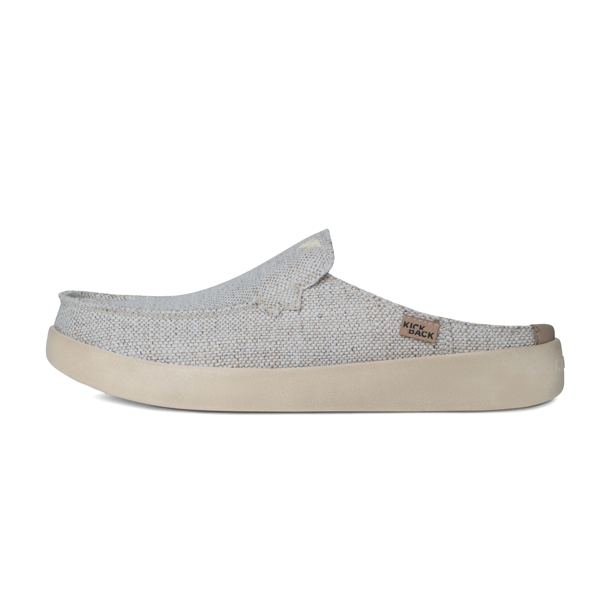 Kickback Barbeach Mules en Canvas pour Homme – Mocassins Slip‑on d’Été Décontractés avec Semelle Antidérapante et Semelle Intérieure Doublée Cuir – Plage, Voyage et Usage Quotidien