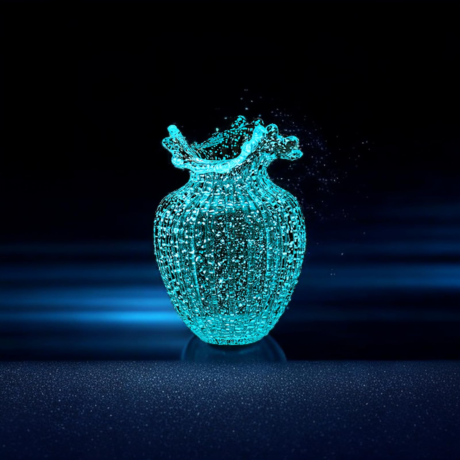 Handmade Luminous Glass Vases for Flowers Nordic Decor Perfect for Centerpieces, Shelf Decorations and Living Room