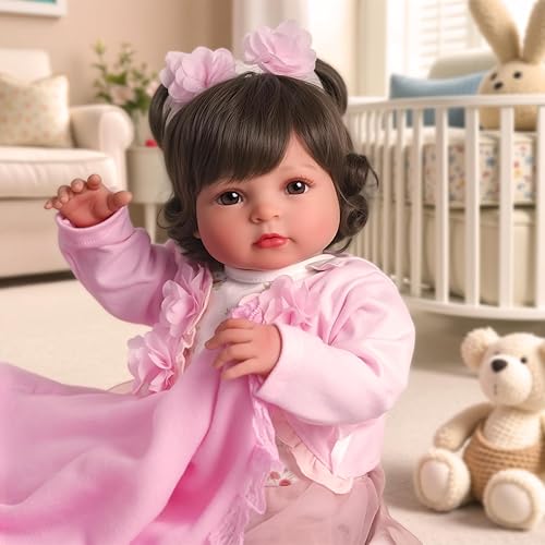 Miniatura 8 de BABESIDE Muñecas realistas de bebé recién nacidas, 20 pulgadas, realista de la vida real, de vinilo suave y tela, muñeca posable para niñas con kit