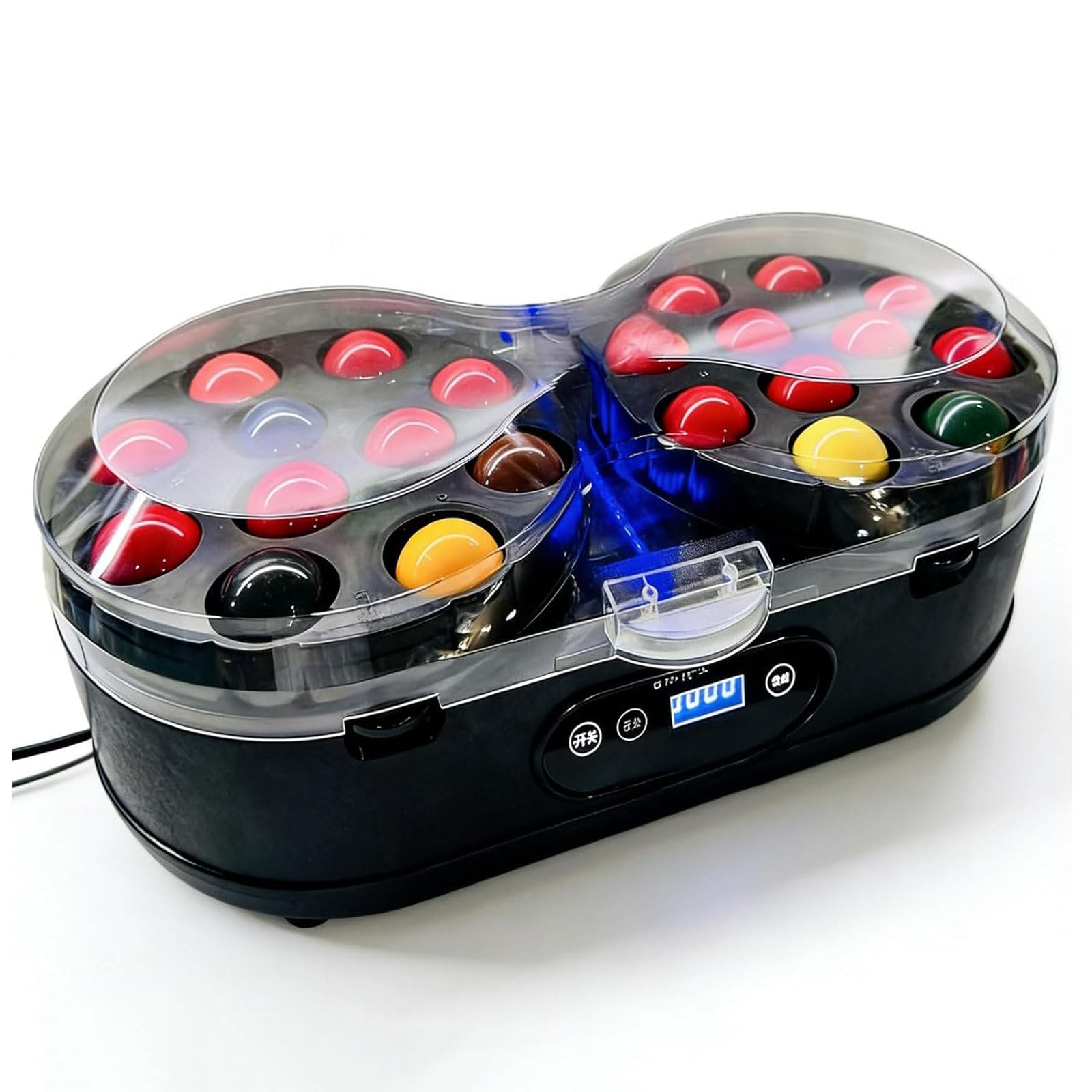ZEEKYFOR Professional Pool Ball Polishing Machine, Electric Billiard Ball Cleaner for Club, Pool Hall, Gym Black-57.2mm/2.25"
