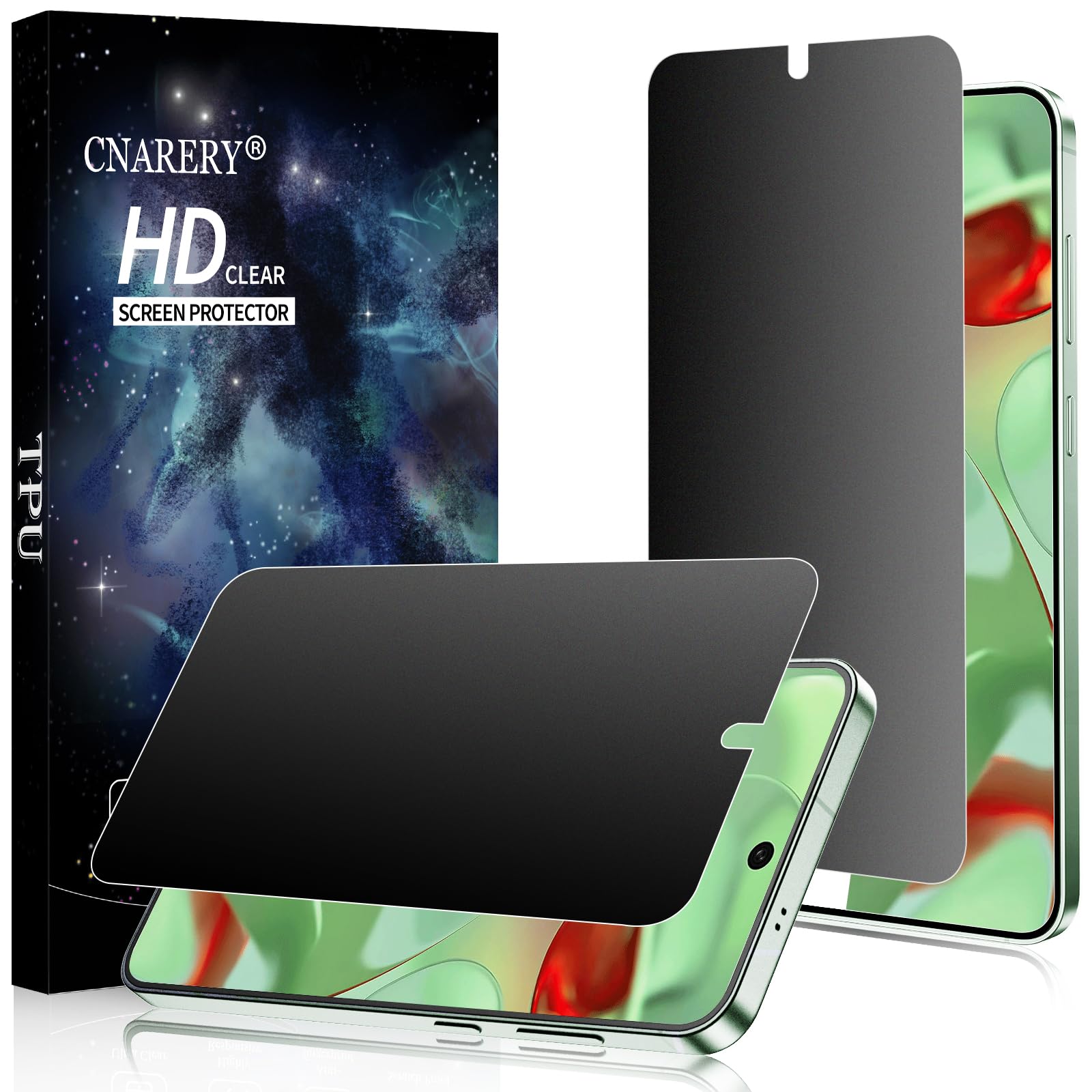 2 Pack 4 Way 360 ° Matte Privacy Screen Protector for Google Pixel 9 6.3 Inch [Not Glass], Anti-Scratch, Anti-Glare, Support Fingerprint Unlock