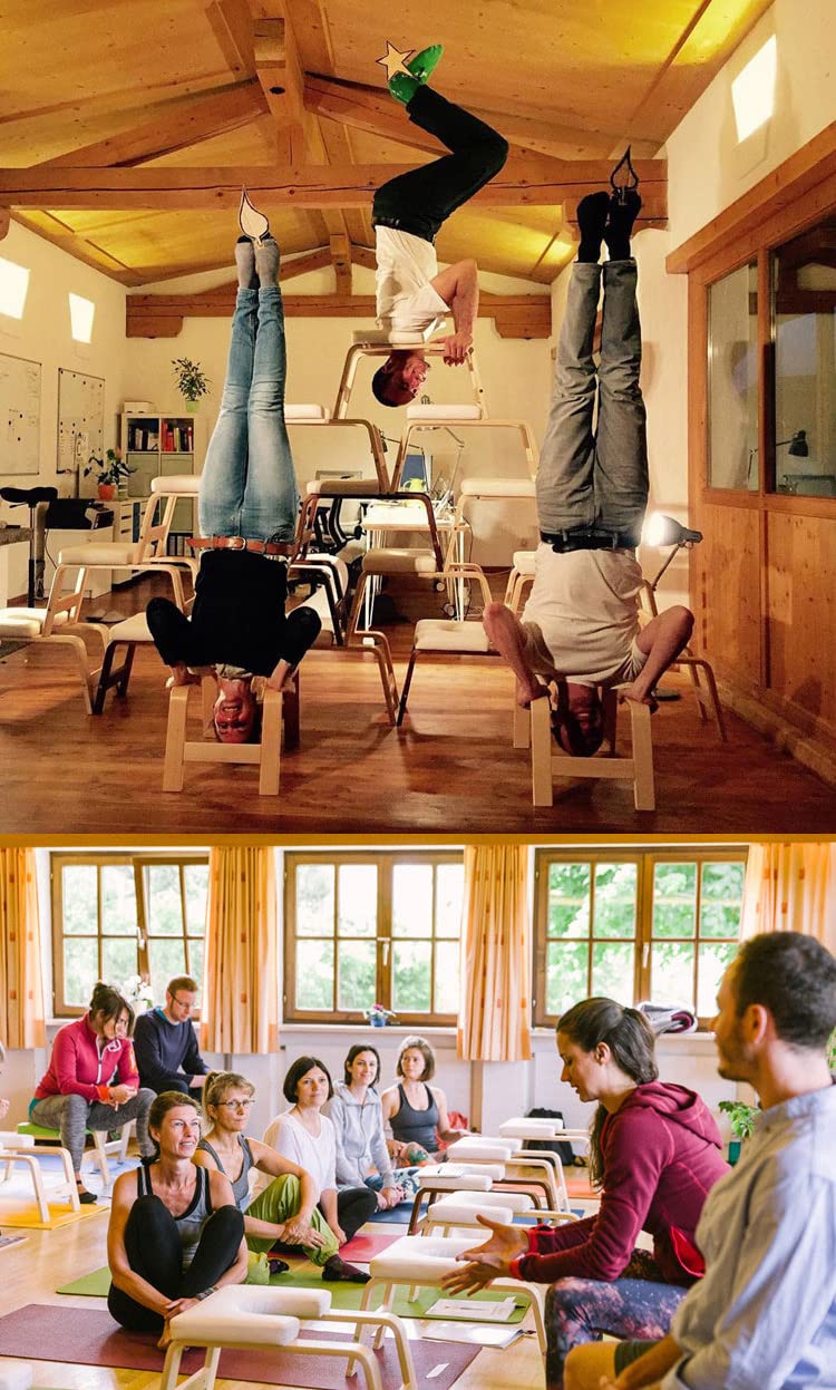 Yoga Headstand Chair for Home Practice - Inversion Bench Handstand Panca