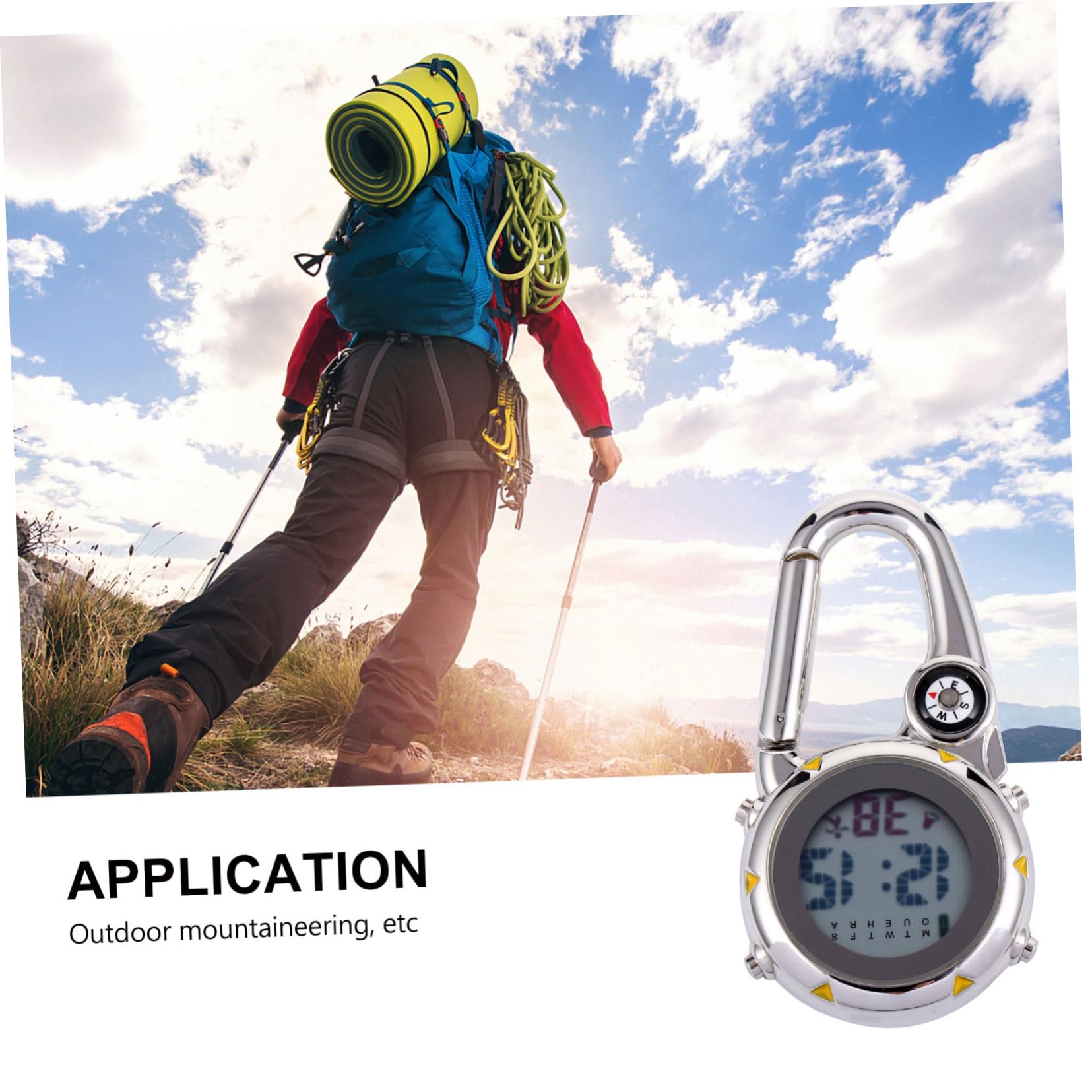Hemobllo Multifunzionale con Clip Carabiner e Design per Escursionisti e Amanti della Giallo