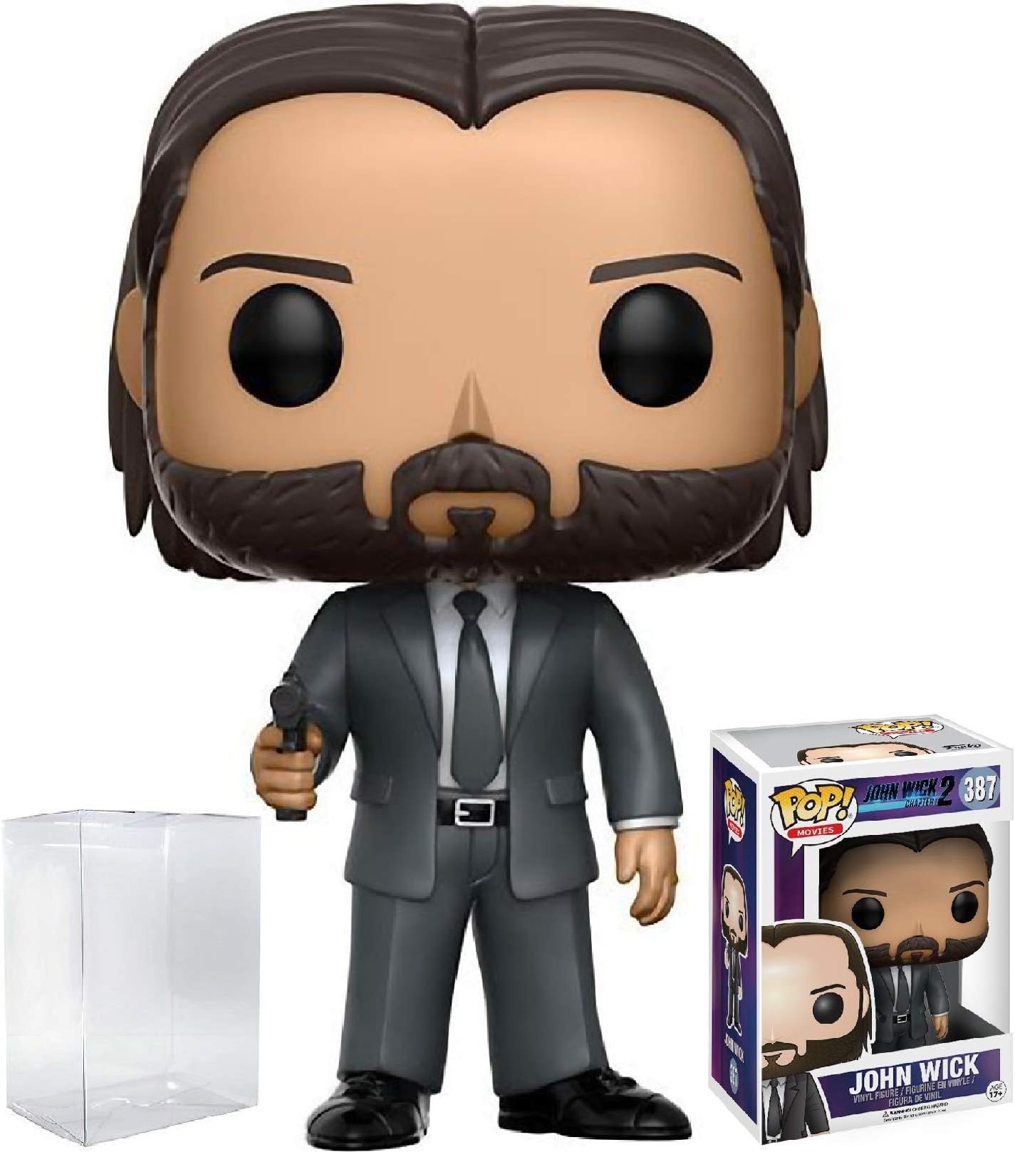 Funko Pop! Movies: John Wick Chapter 2 Vinyl Figure (Includes Compatible Pop Box Protector Case)