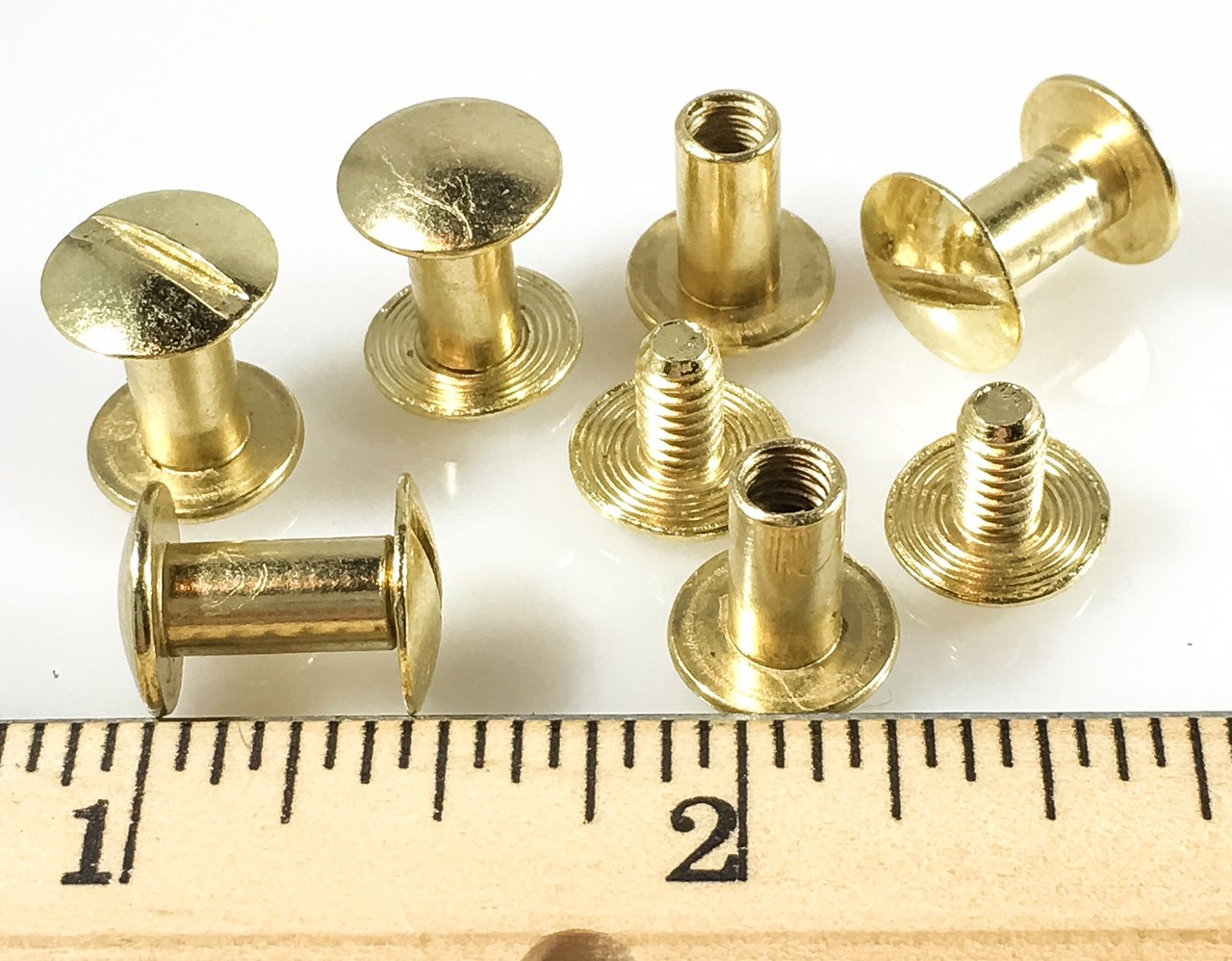Chicago Screws 3/8" Plain 100 Pcs Bp Gold