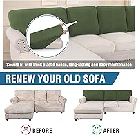 Vista 176 de H.VERSAILTEX 2025 New Sectional Couch Covers 8 Pieces Stretch Sofa Covers for Sectional Sofa Set Separate L Shaped Couch Cover for Both Left/Right