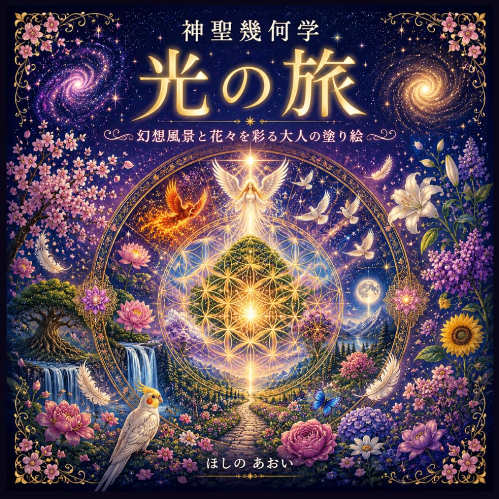 神聖幾何学　光の旅: 幻想風景と花々を彩る大人の塗り絵
