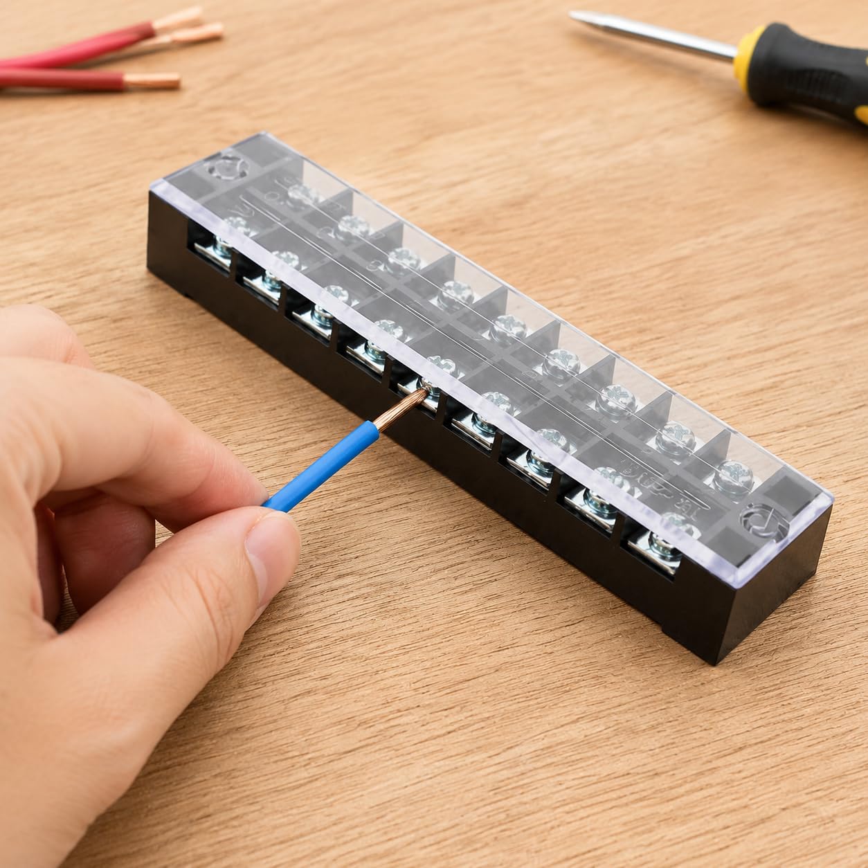 Morsettiera a 5 o 20 posizioni - blocco terminale connettore a vite per cavi elettrici 600V - elettronici, TB-1520/20 posizioni (14 pezzi)