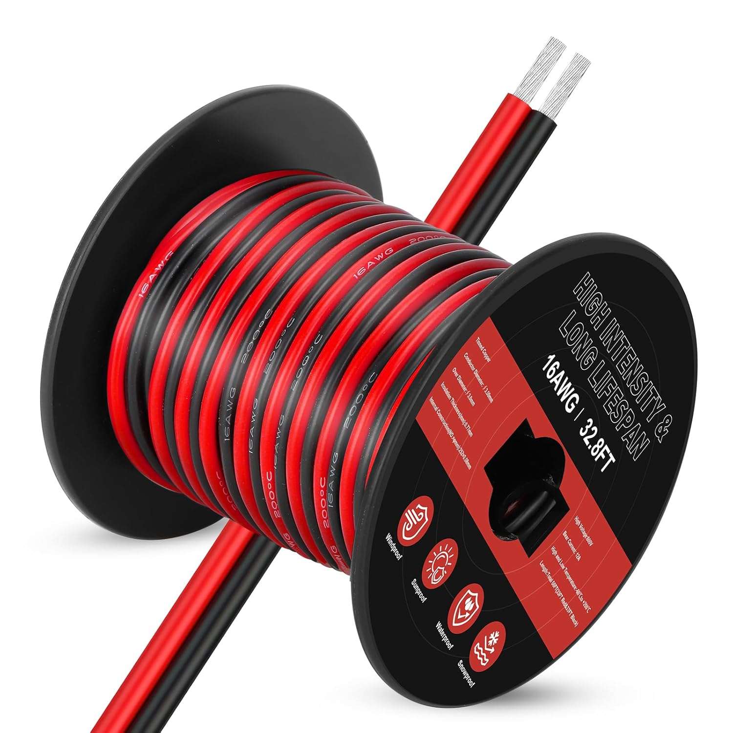 QUARKZMAN 3-polig Flachbandkabel 20AWG - Silikonkabel 1,5m Für Modellbau & Elektronik