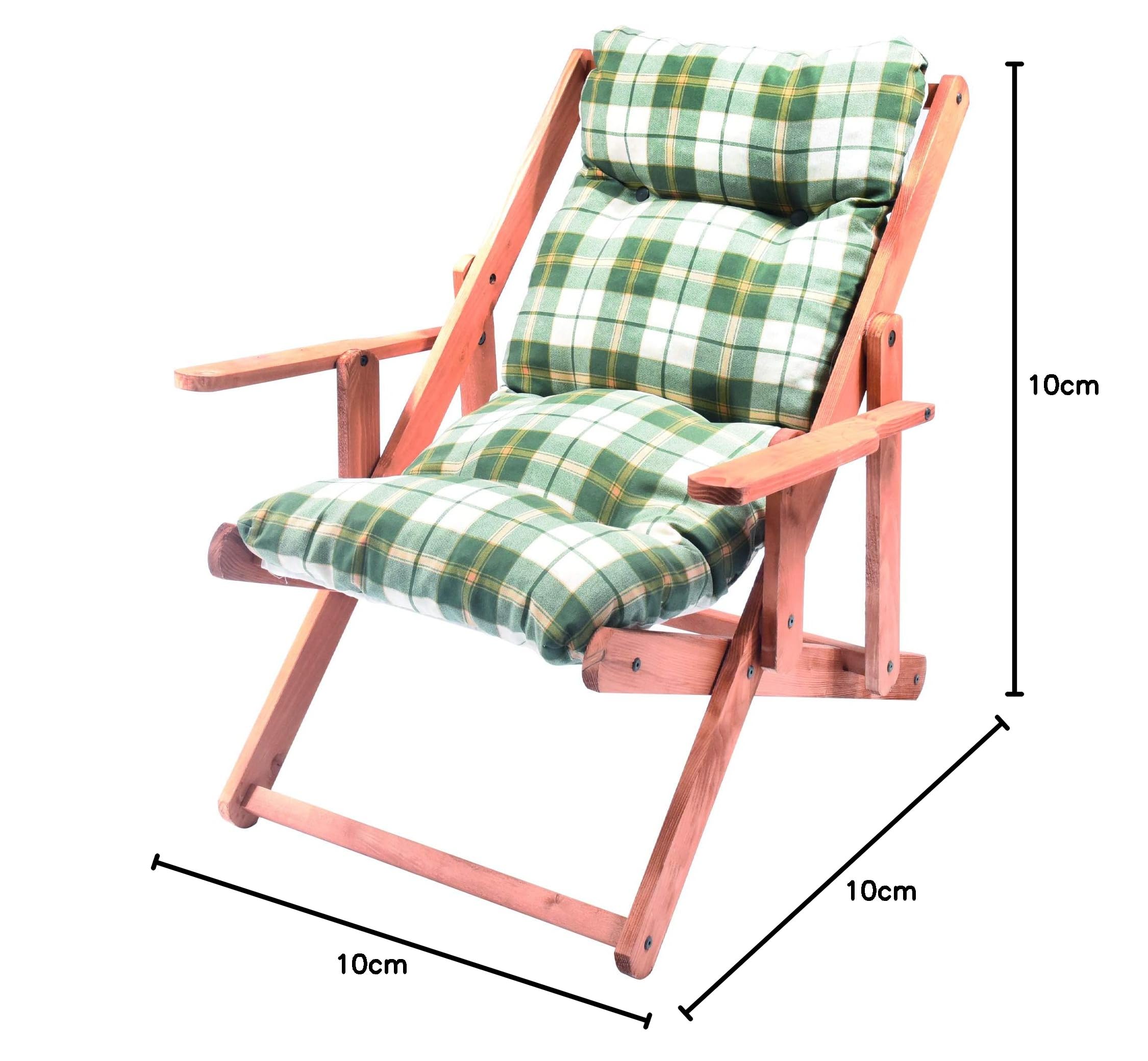 HOUSE COLLECTION Poltrona Comodone, Verde e Bianco, 102x87 x 82 m