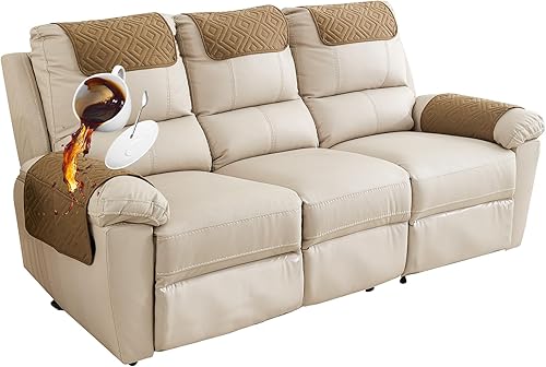 Miniatura 31 de Funda para Reposabrazos de Sofá, Funda para Reposacabezas de Silla Reclinable, Funda de Sillón con Bolsillos, Protector Acolchado Antideslizante de